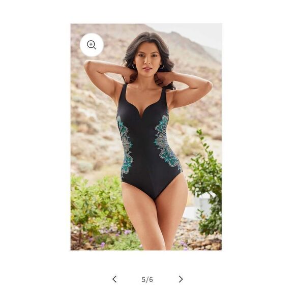 NWT Miraclesuit Precioso Temptation Underwire One-Piece Swimsuit, Size 10 $ 182 - Picture 8 of 9